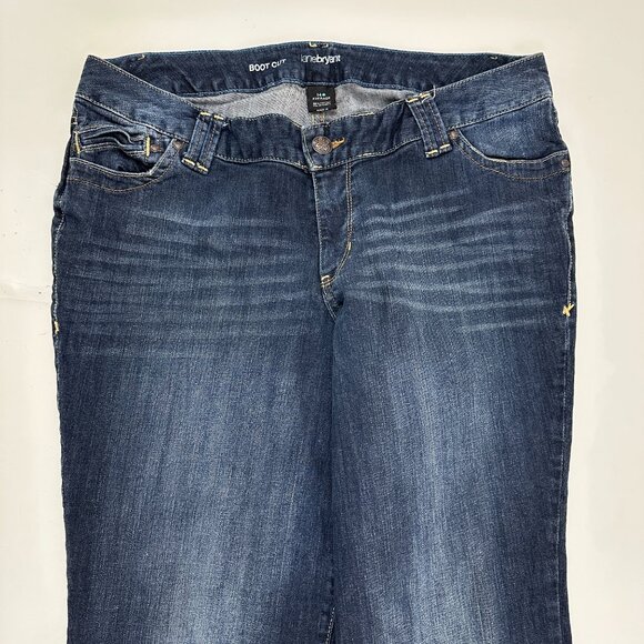 Lane Bryant Bootcut Women's size 14 Dark Wash Blue Denim Jeans - Picture 2 of 4